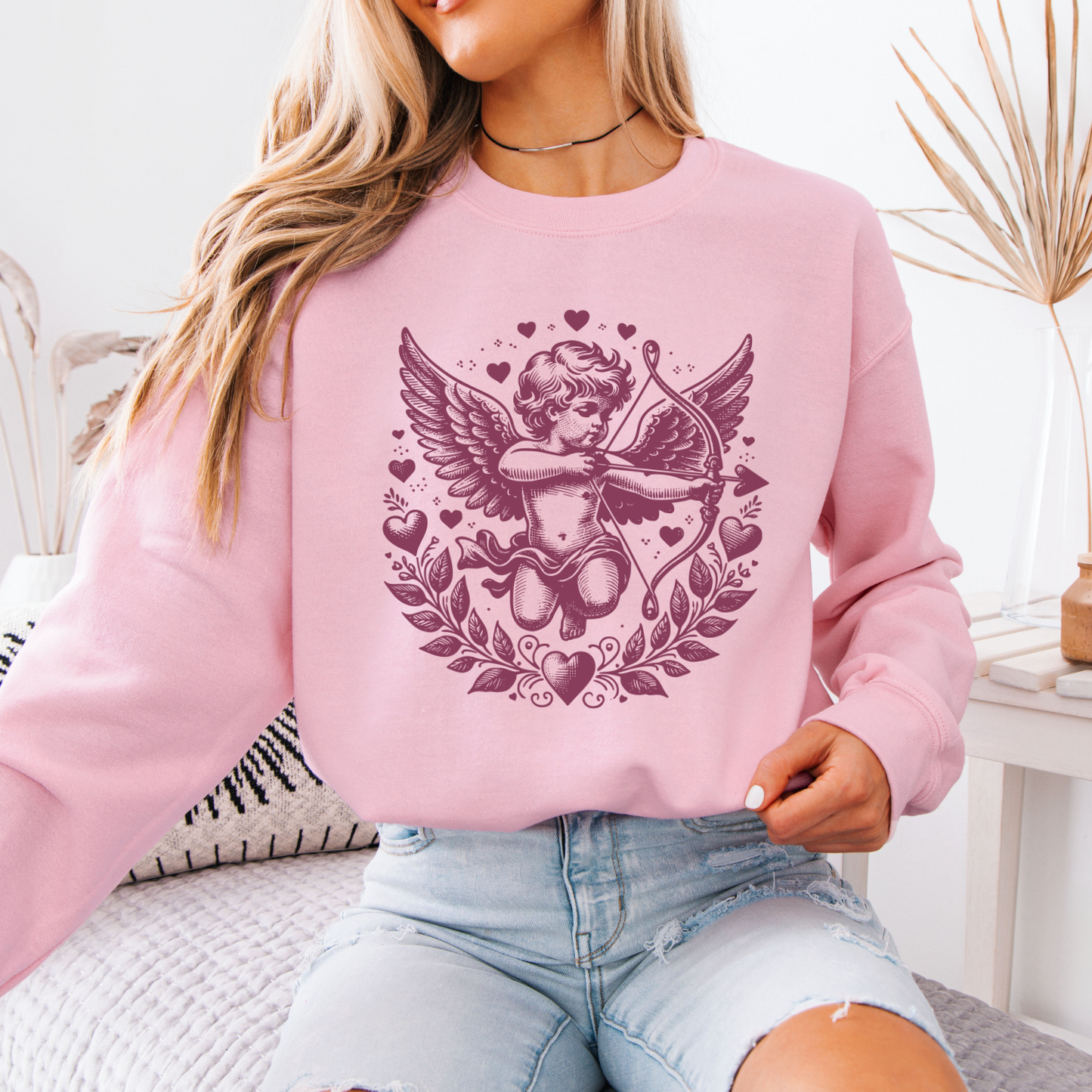 Cupid's arrow graphic sweatshirt