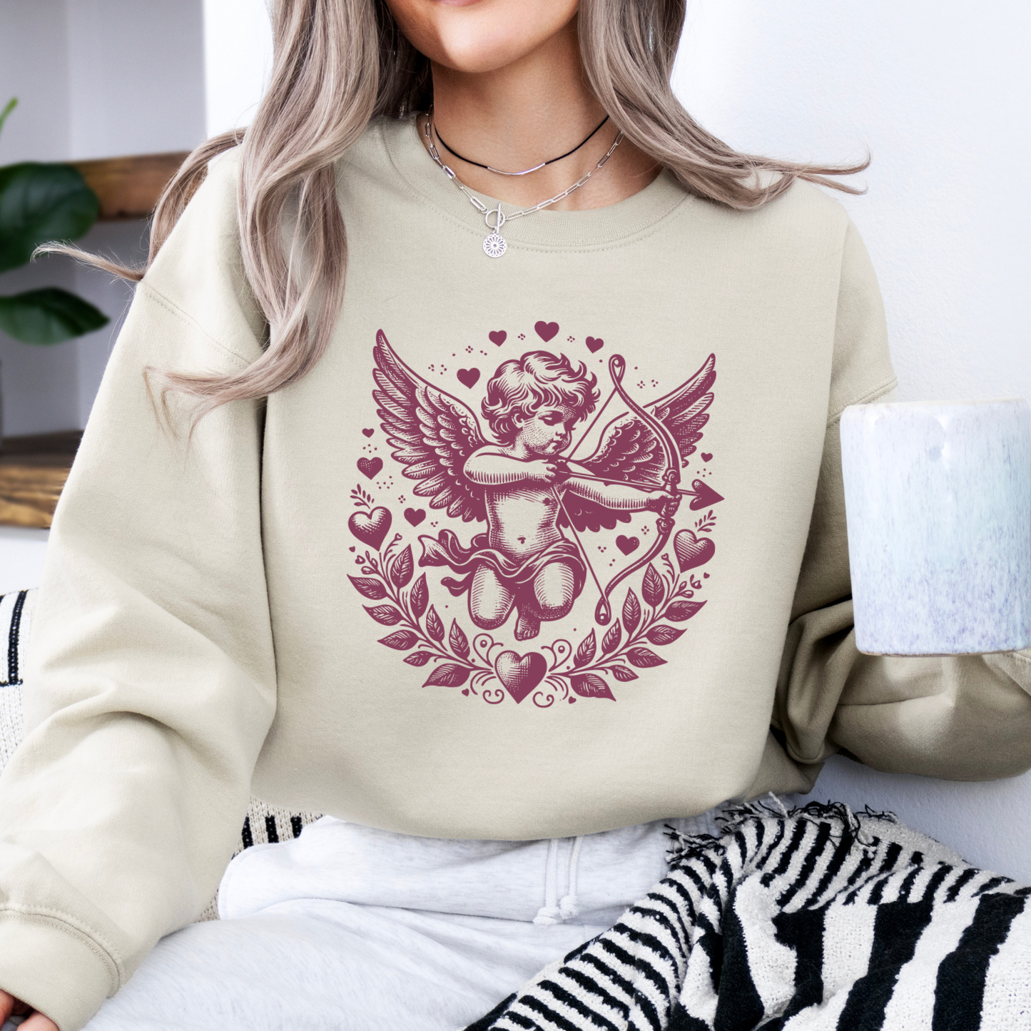 Cupid's arrow graphic sweatshirt