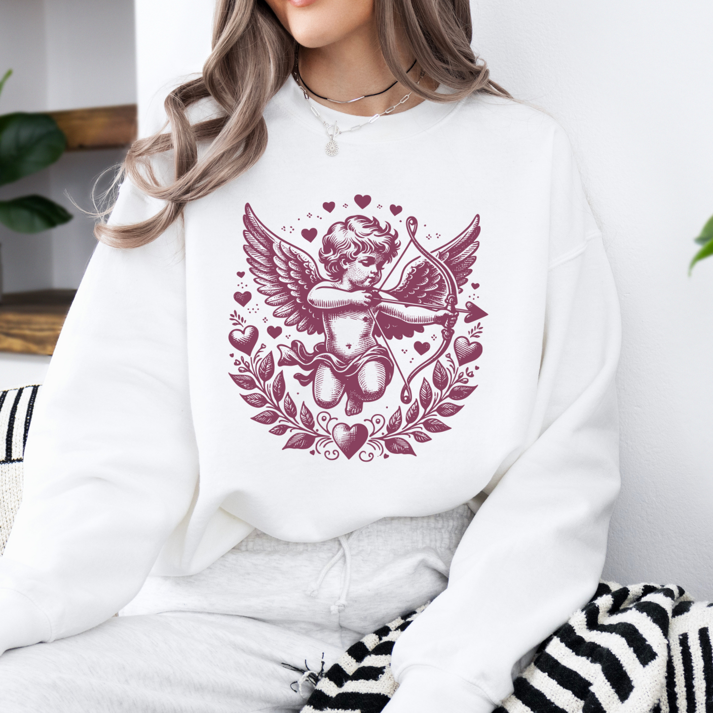 Cupid's arrow graphic sweatshirt