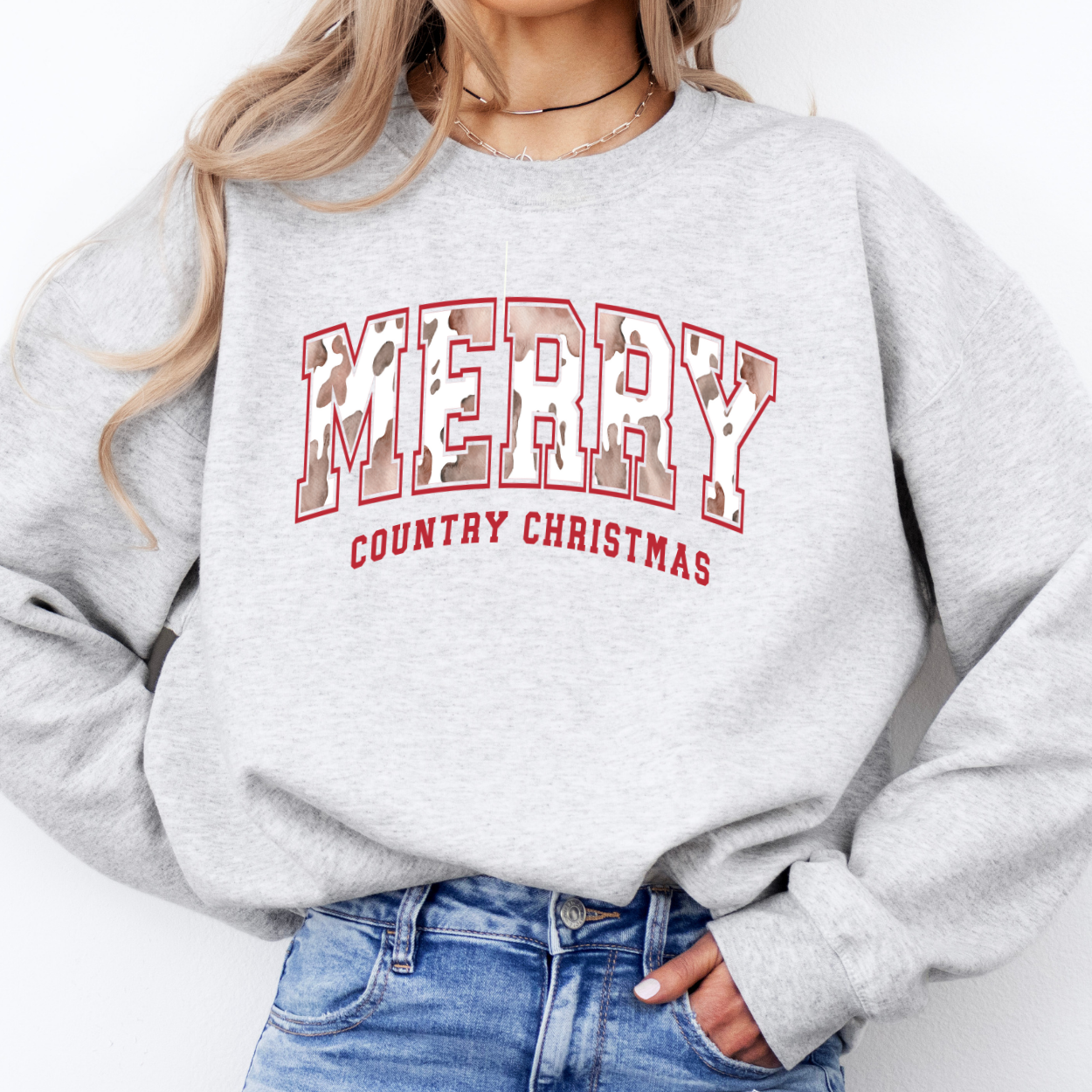 Merry country Christmas women's sweatshirt