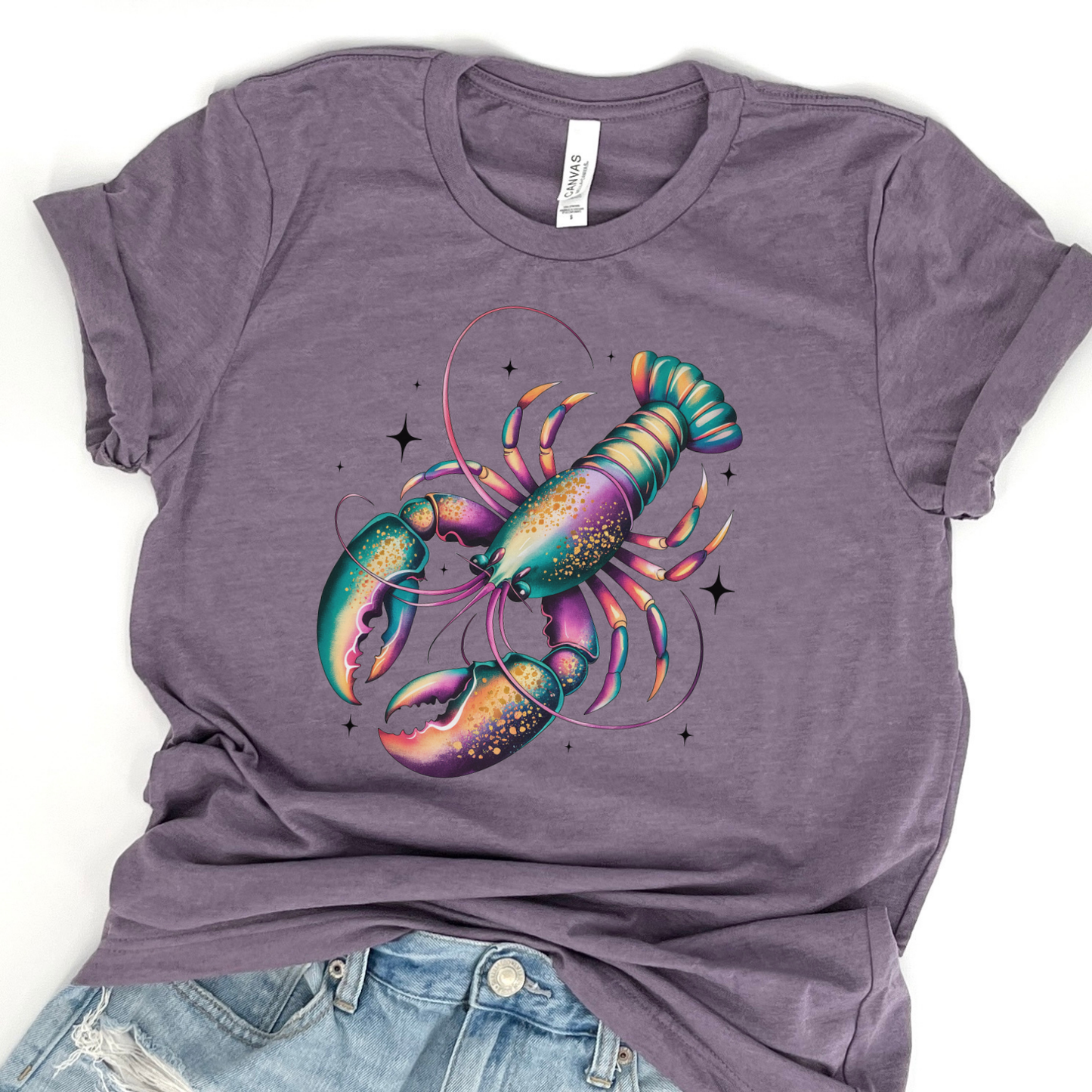 Mardi Gras crawfish women's graphic t-shirt