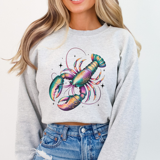 Mardi Gras crawfish graphic sweatshirt