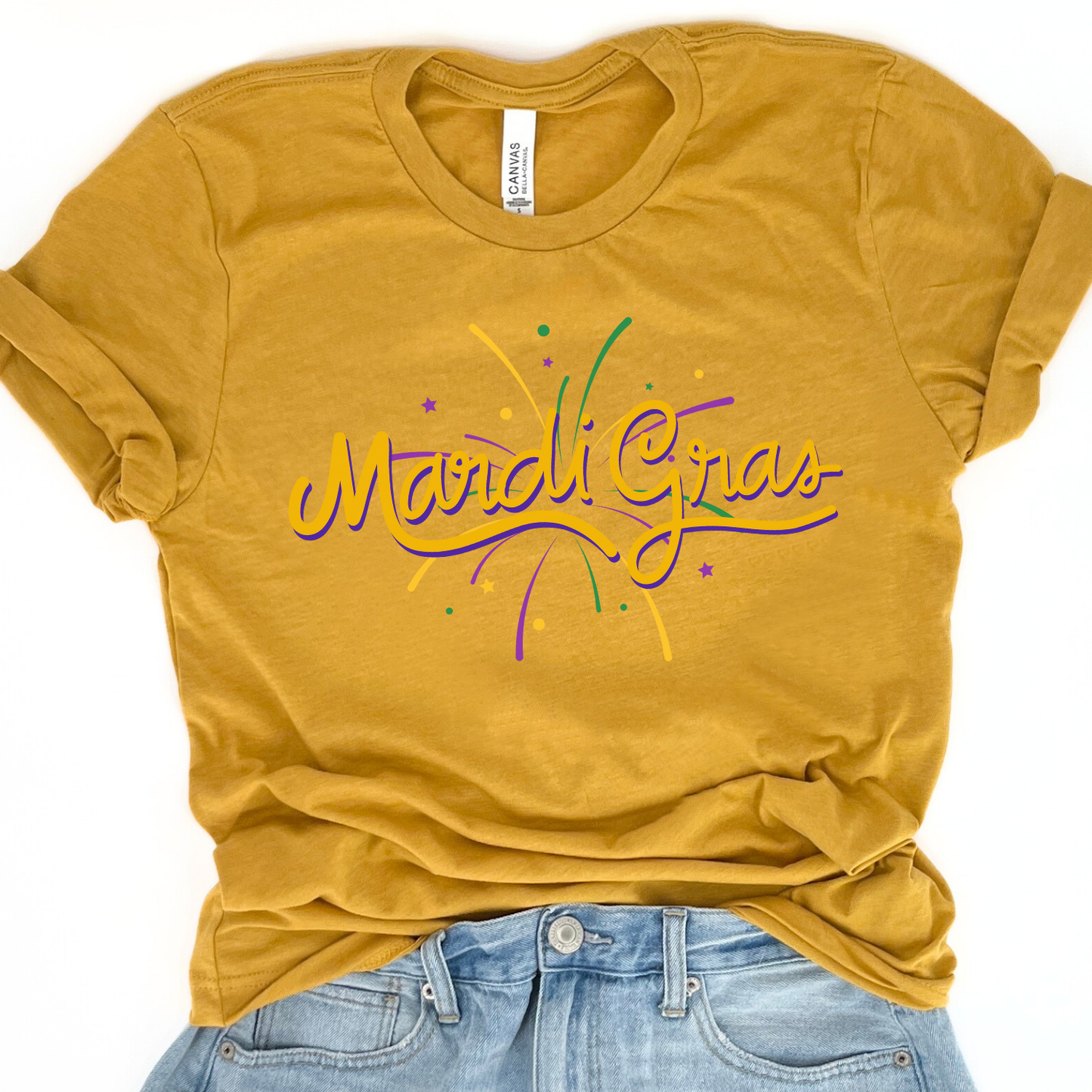 Mardi Gras celebration graphic t-shirt