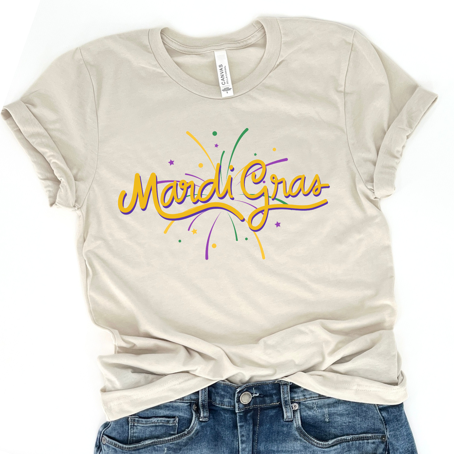 Mardi Gras celebration graphic t-shirt