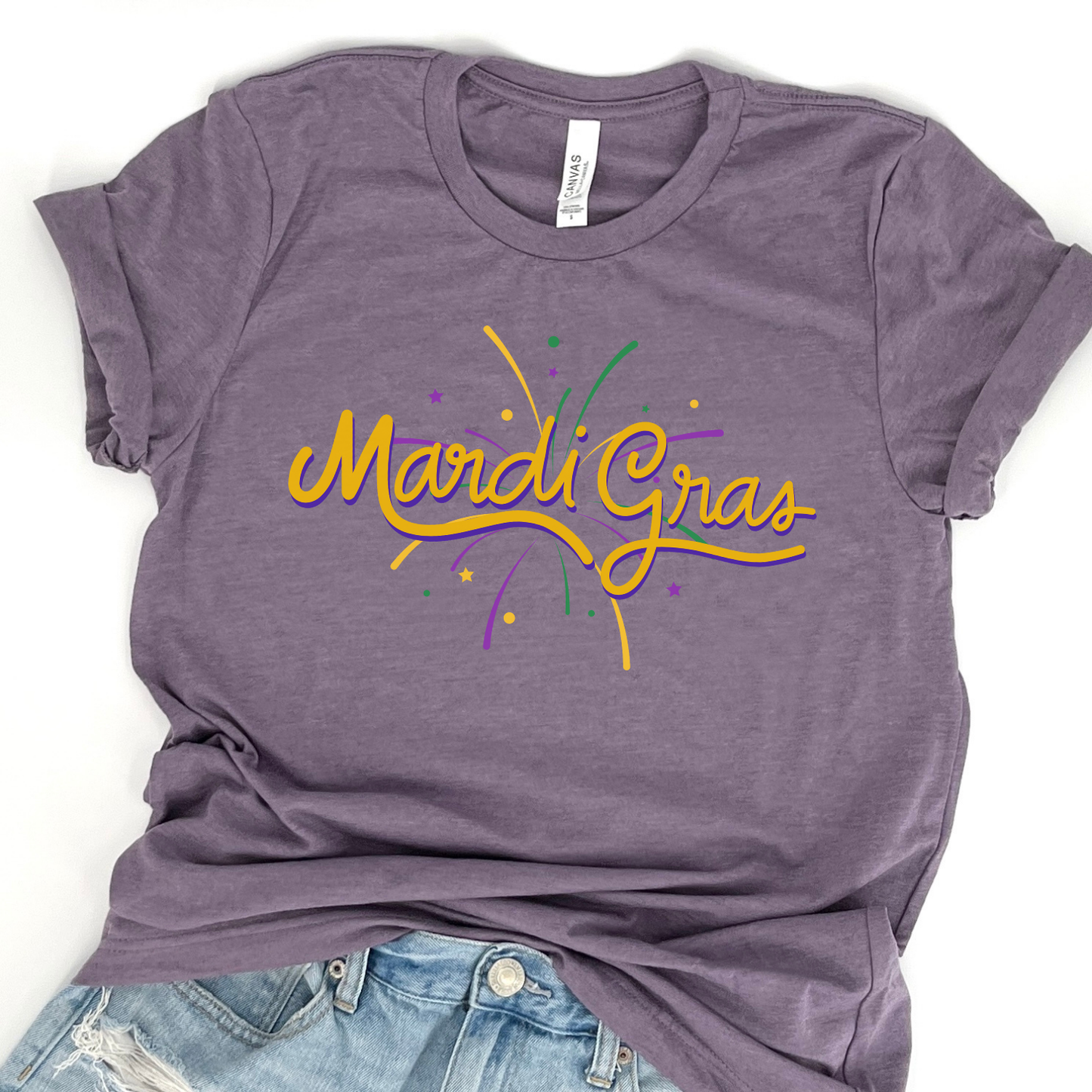 Mardi Gras celebration graphic t-shirt