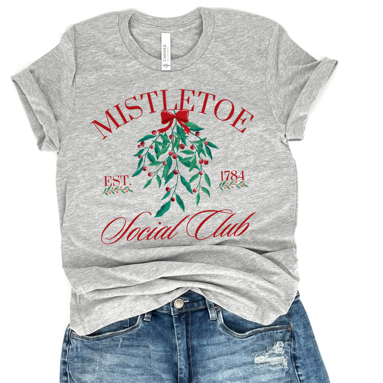 Mistletoe social club Christmas t-shirt