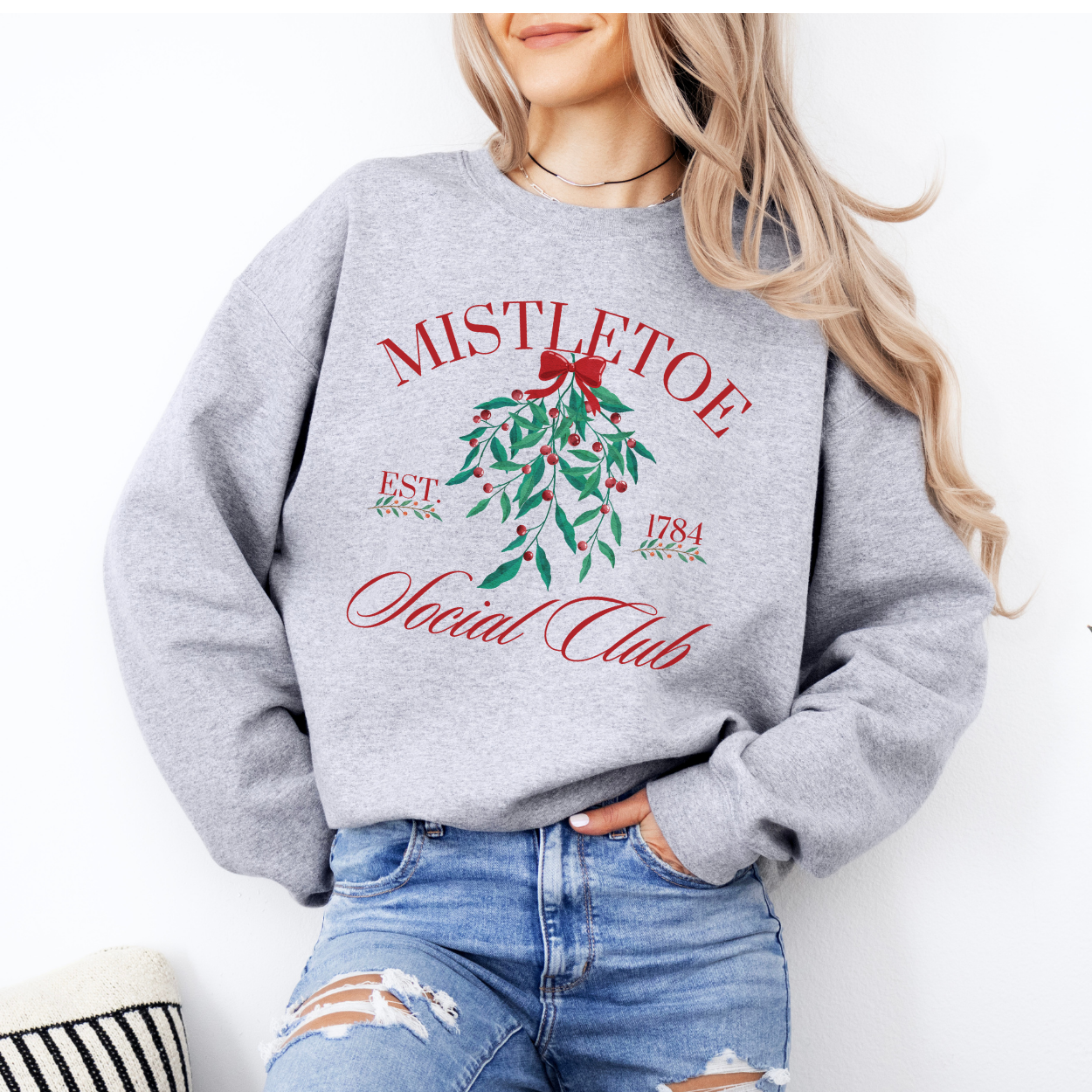 Mistletoe Social Club women's sweatshirt