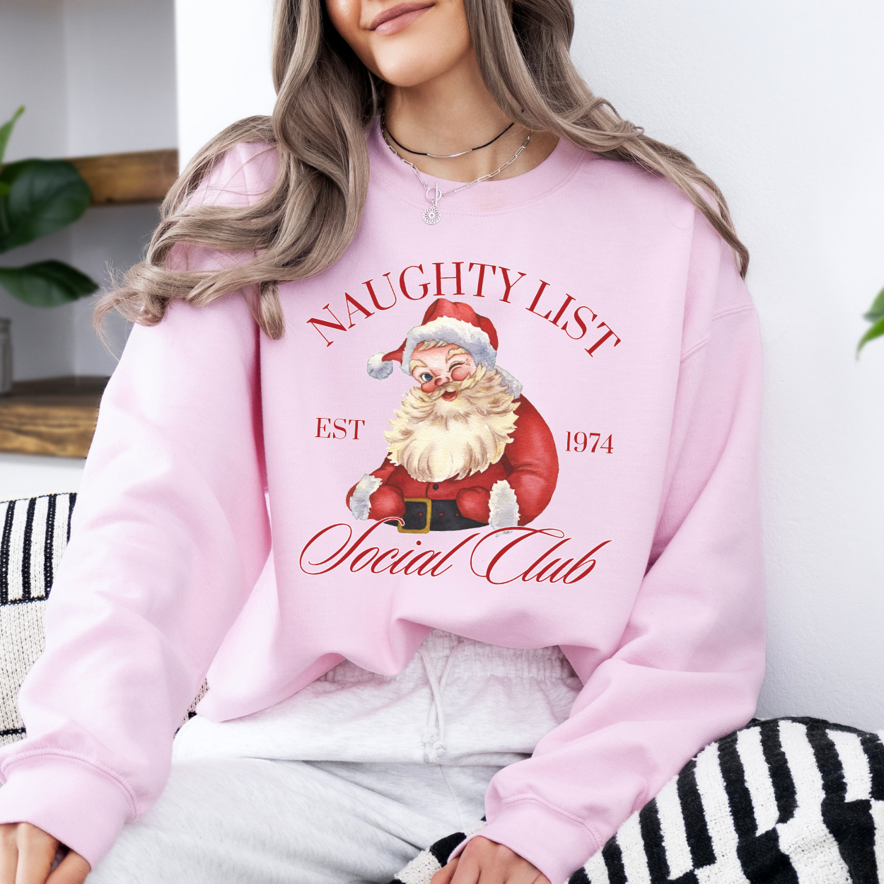 Santa's naughty list social club sweatshirt