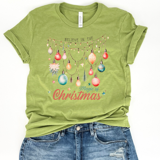 Christmas ornaments and lights t-shirt