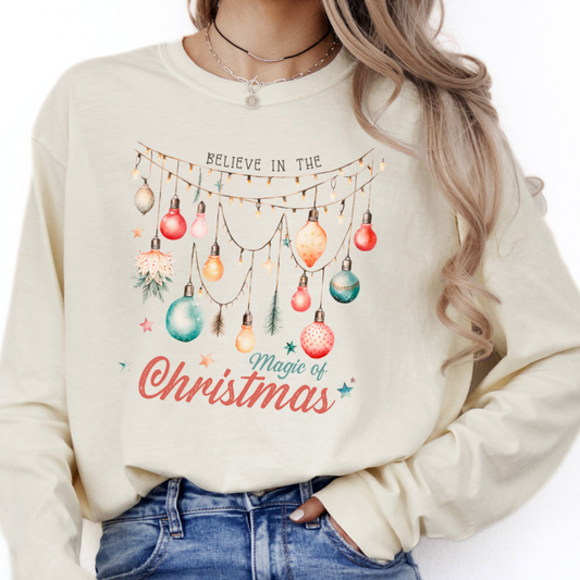 Believe in the Magic of Christmas women's sweatshirt