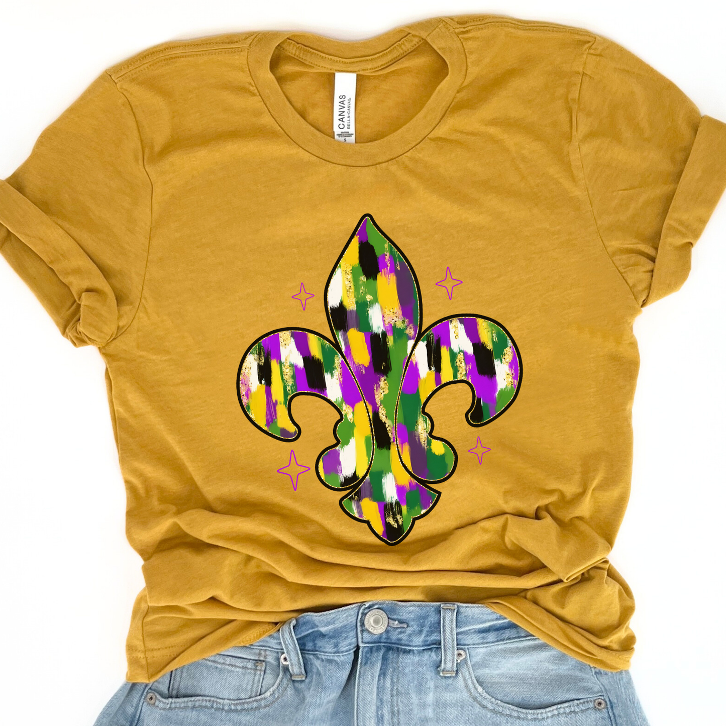 Mardi Gras Fleur-de-lis graphic t-shirt