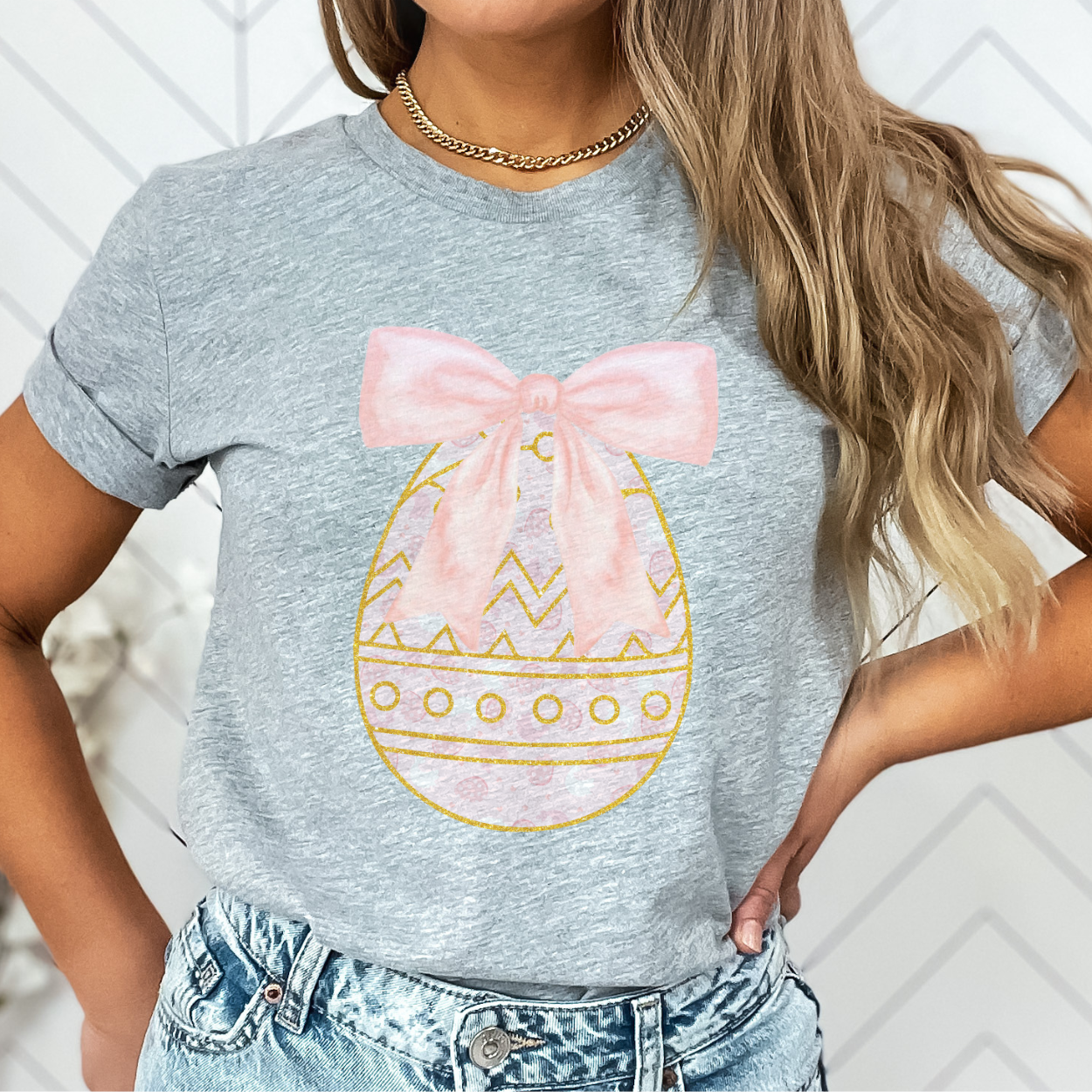 Oversized Easter egg graphic t-shirt