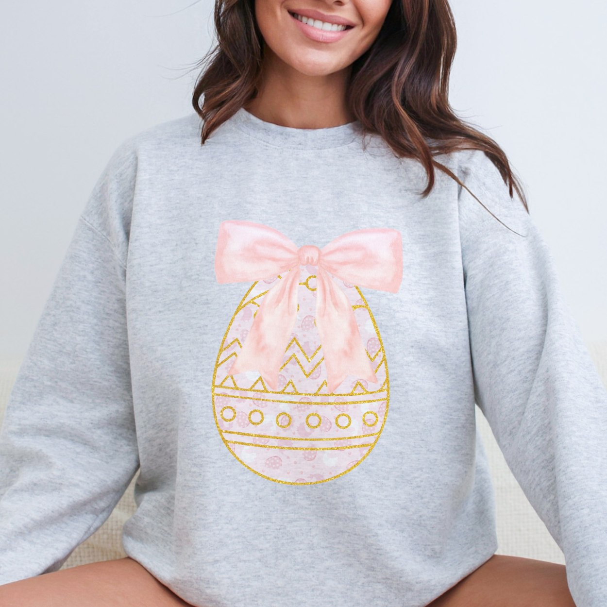 Oversize Easter egg women's graphic sweatshirt