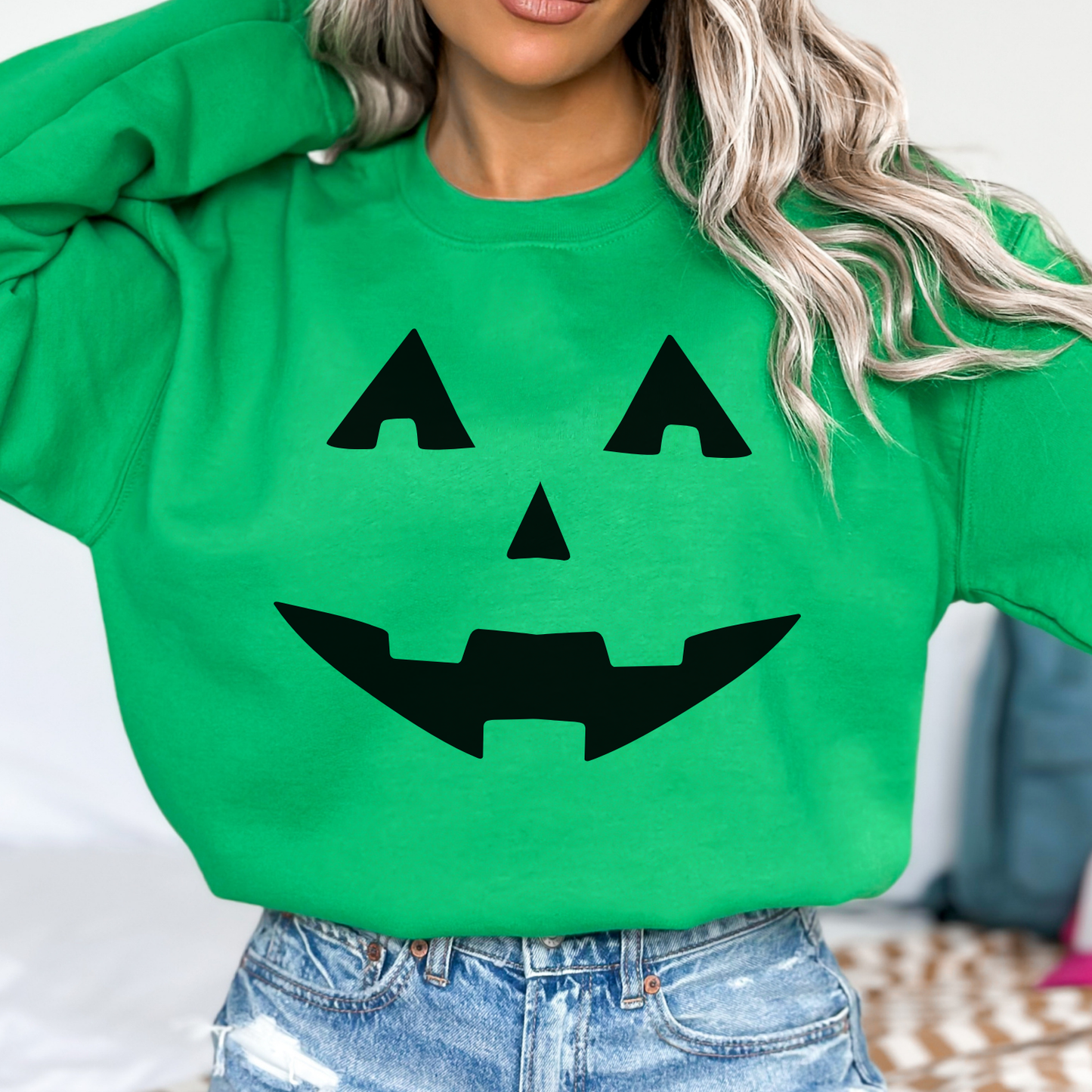 Spooky pumpkin face sweatshirt