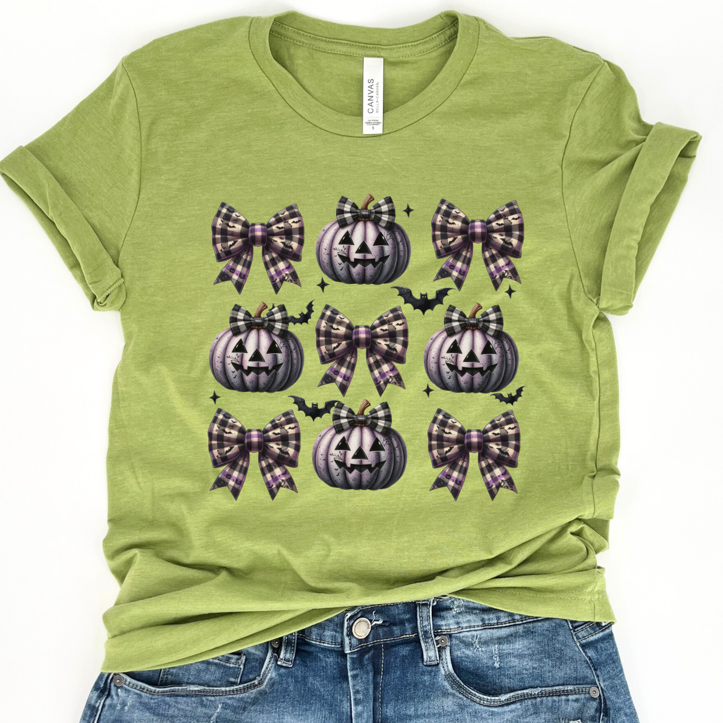 Pumpkins and bows Halloween coquette t-shirt