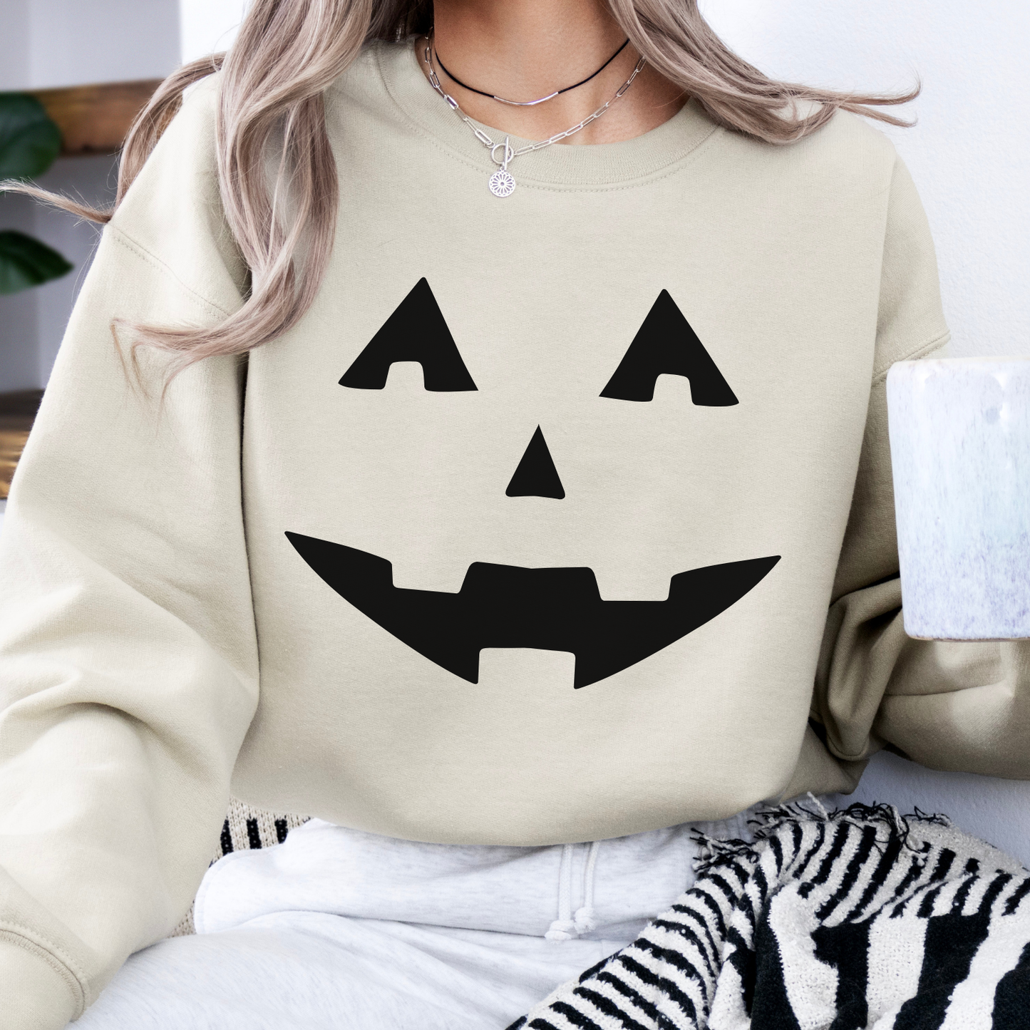 Spooky pumpkin face sweatshirt