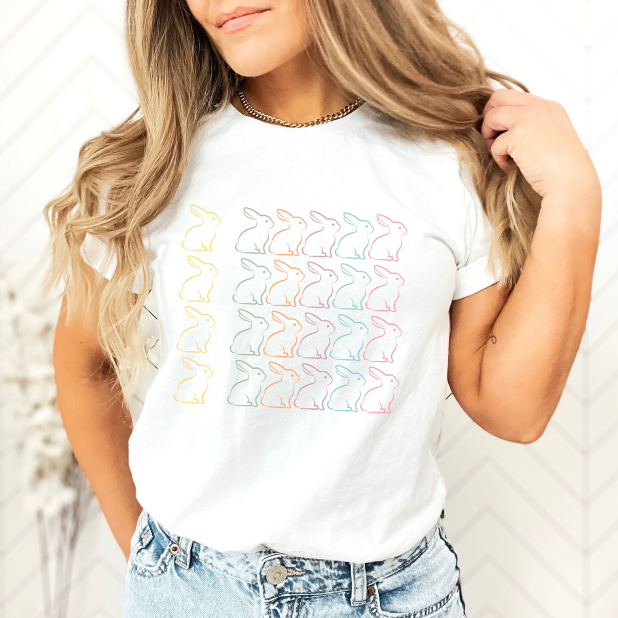 Easter bunny graphic t-shirt