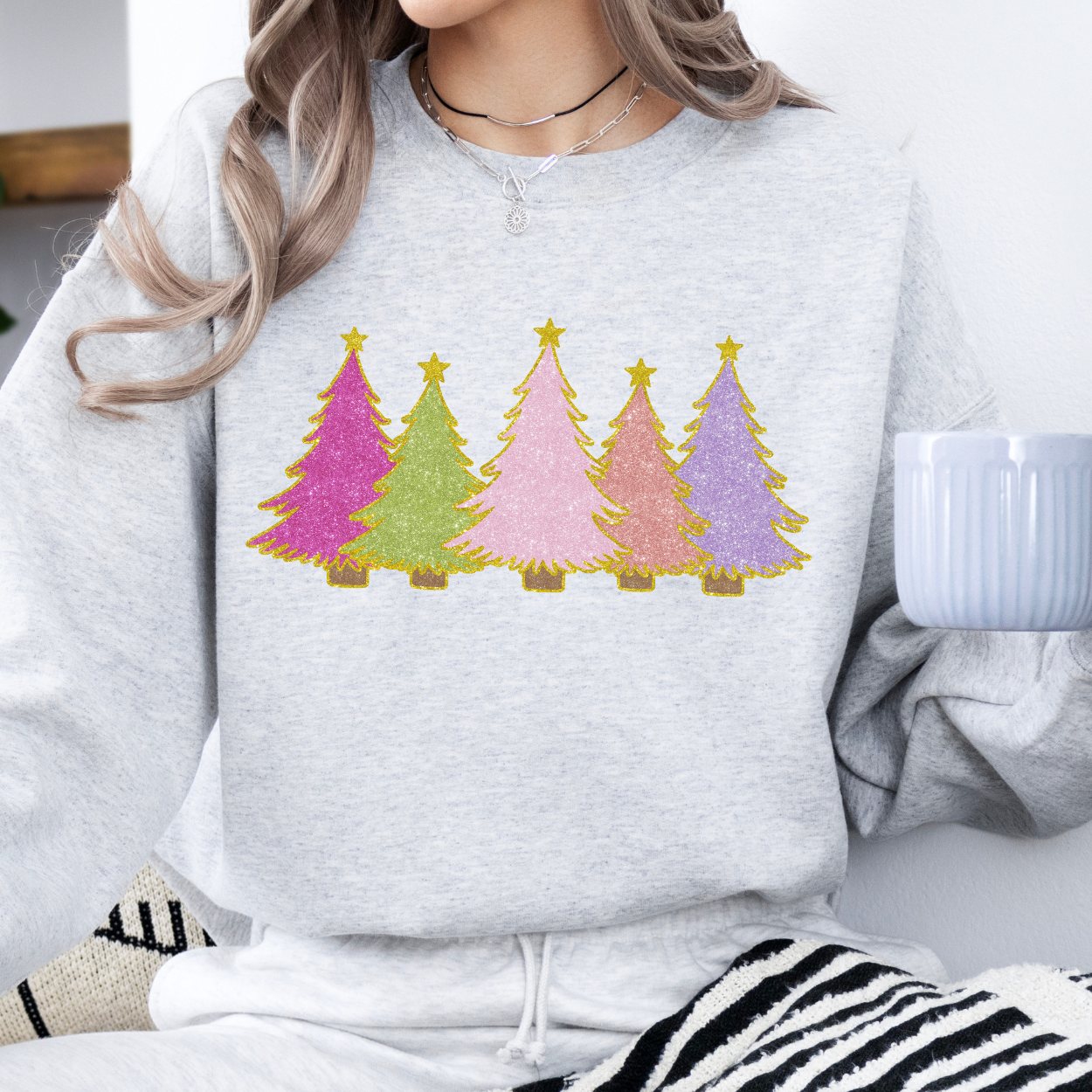 Sparkling Christmas tree sweatshirt