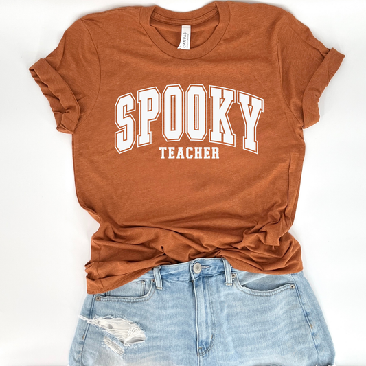 Spooky teacher halloween t-shirt, assorted colors