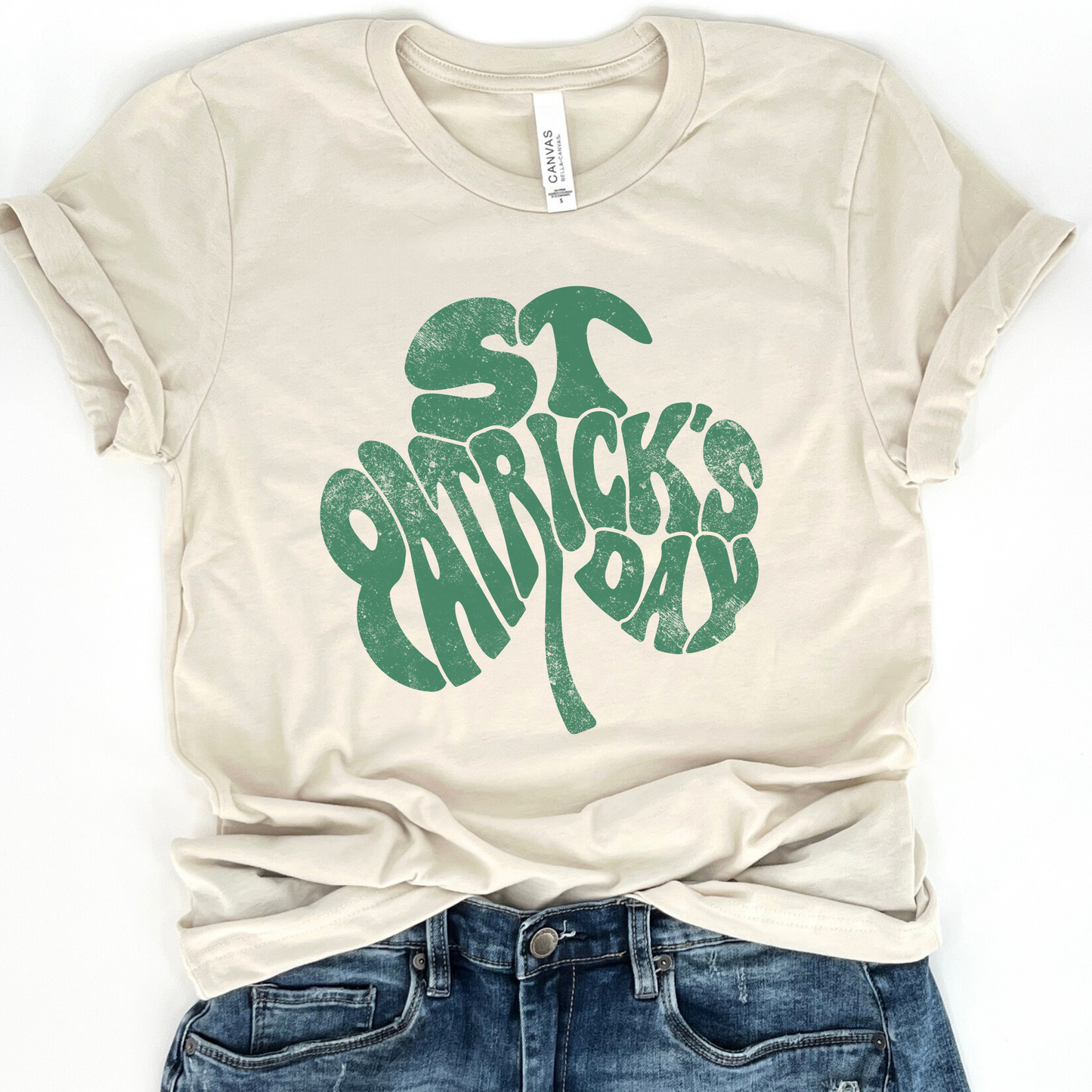 St. Patrick's Day distressed graphic t-shirt