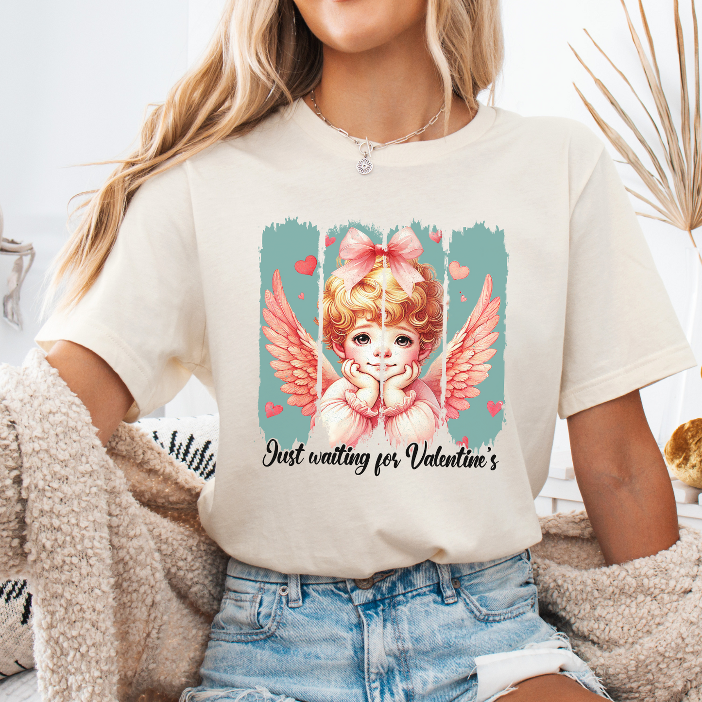 Cupid waiting for Valentine's graphic t-shirt